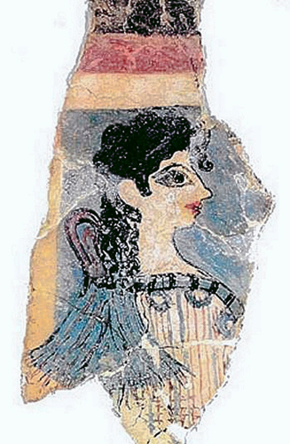 fresk z knossos kobieta minojska